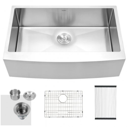 Farmhouse Sink Apron Front Stainless Steel Single Bowl Farm Kitchen Sink   1663177095 Image13 